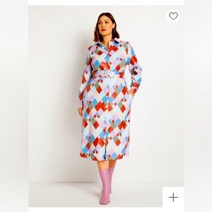 Eloquii Printed Trench Dress BNWT